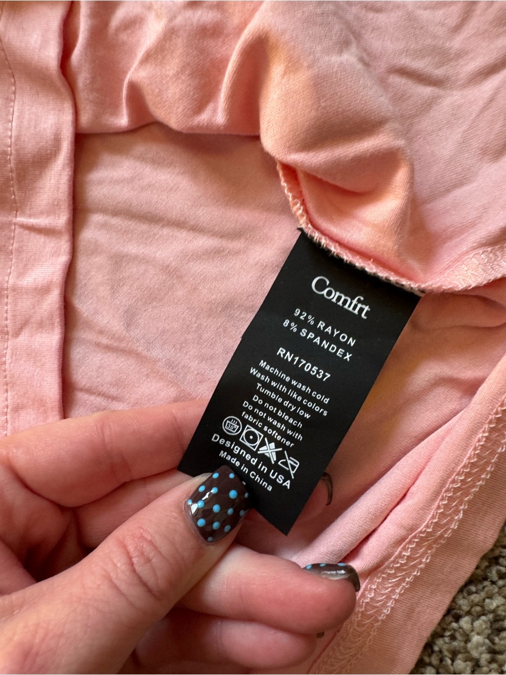 Comfrt Cloud Lounge Tee Oversized Sleep Lounge Shirt Soft Pink - Picture 6 of 6